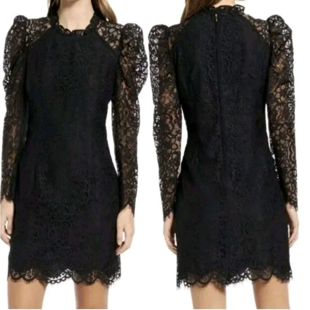 Lilly Pulitzer Averi Lace Mid Dress In Onyx Black Carnival Lace Size 12